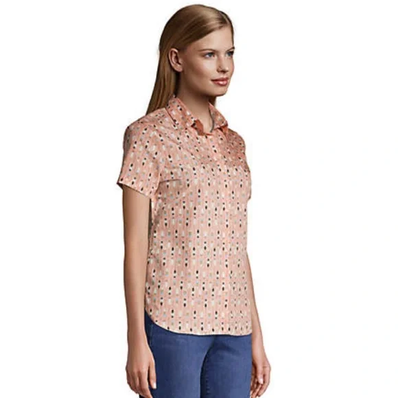 NWT (3 shirts) Lands’ End No Iron Supima Cotton Short Sleeve Shirt, Size 12 - Picture 3 of 14